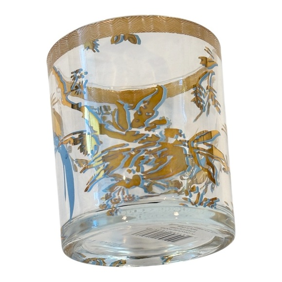 PATINA VIE Chantuse Rocks 18K Gold Filigree French Bird Motif Glass 15oz NEW - Picture 4 of 7